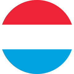 round luxembourgian flag of Luxembourg