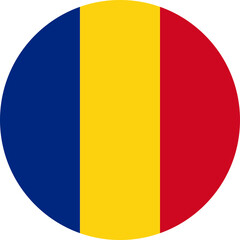 round Romanian flag of Romania