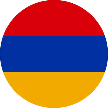 round Armenian flag of Armenia