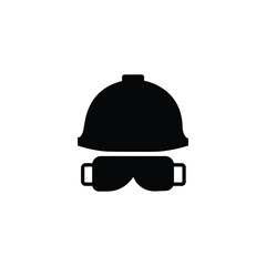 construction helmet and goggles line icon. Element of construction icon for mobile concept and web apps. Construction helmet and goggles outline thin line icon can be used for web on white background