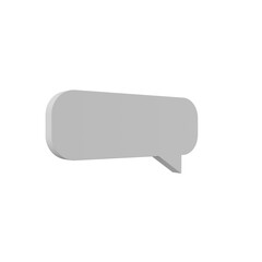 Blank 3d chat message bubble speech dialog isolated on white communication background with text box talk template icon or creative conversation contact balloon and empty chatting sms dialogue.