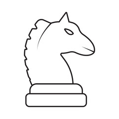 chess icon, knight vector
