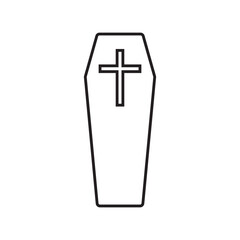 coffin icon vector