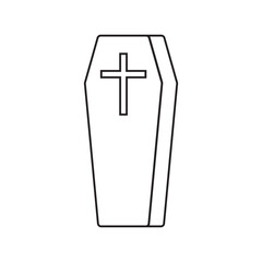 coffin icon vector