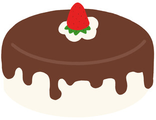 chocolate cake with strawberry