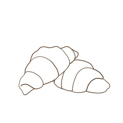 croissant isolated on white background