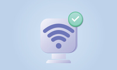 wireless connection and sharing network on internet. Hotspot access point for digital and online coverage. Broadcasting area with WiFi.Vector Design Illustration.