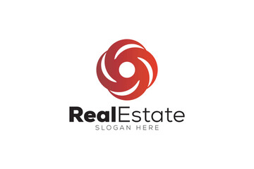 Real Estate logo design vector template