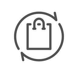 Obraz premium Shopping bag related icon outline and linear vector.