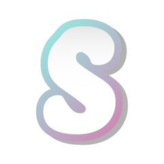 Fototapeta premium Letter S isolated on white background. Vector illustration