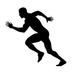 Fototapeta na wymiar Sprinter, runner vector illustration, transparent background png