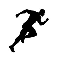 Fototapeta na wymiar Sprinter, runner vector illustration, transparent background png