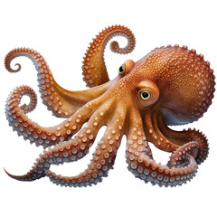 Fototapeta premium octopus looking isolated on white