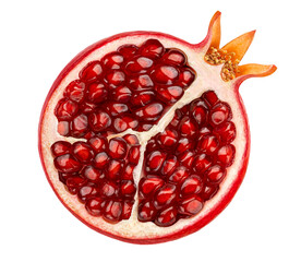 pomegranate isolated on white background _ fruit 
 png image _ healthy food image 