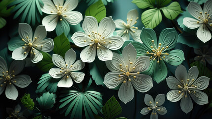 Seamless Background with Green Clover
