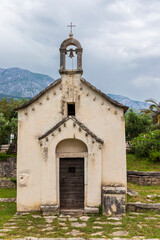 Fototapeta na wymiar Makarska, Croatia. 06-23-2023. Saint Georges church at Makarska In Croatia.