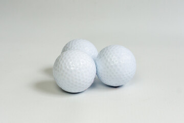 white golf ball isolated in white background