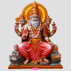 Obraz na płótnie Canvas Hindu god Brahma. Generative AI