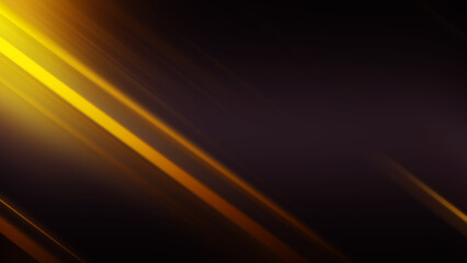 Abstract gold light trails in the dark