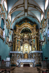 Interior of Ordem Terceira Nossa Senhora Our Lady do Carmo church in Salvador da Bahia in Brazil