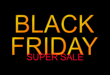 Black Friday Sale. poster, banner, logo golden color vector Sign on dark background. Vector illustration.