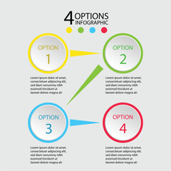 Obraz premium Infographic Templates for Business Vector Illustration. Template for diagram, graph, presentation and chart. Business infographic concept with 4 options.