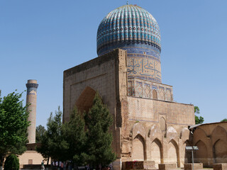 madrasa in the city of samarkand uzbekistan