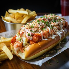 Lobster roll. New England cuisine.