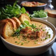 Lobster bisque. French cuisine