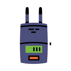 Obraz premium Battery Charger and Recharger as Device Storing Energy Vector Illustration