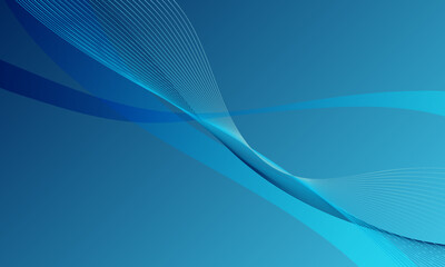blue lines wave curves soft gradient abstract background