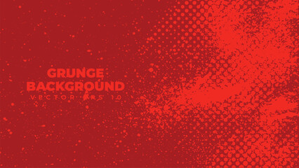 Abstract grunge background vector with paint brush effect, dirty red banner with copy space area © fajarnuxs
