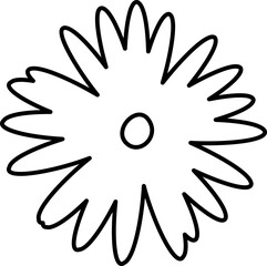 Flower Outline. Flower Outline Illustration. Flower Icon. Flower Symbol. Flower Outline Isolated on White Background. Vector illustration. Elements for design.