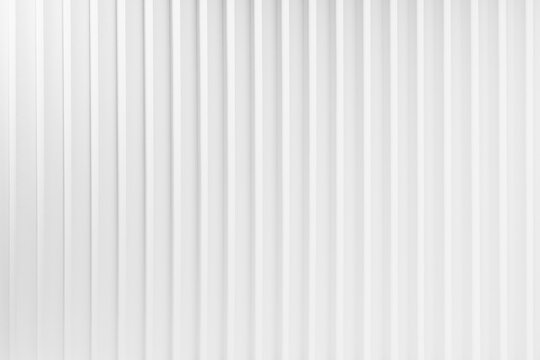 White abstract background of vertical striped rippled pattern, top view, backdrop for advertising, design, card, poster, flyer, text in elegant soft light modern purity calm geometric style.