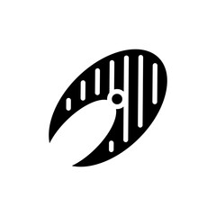 Meat icon vector. Steak illustration sign. BBQ symbol. Food logo. Brazier mark.