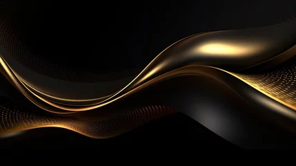 Foto op Plexiglas luxury black background with golden line element © backgroundstudio