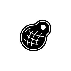 Meat icon vector. Steak illustration sign. BBQ symbol. Food logo. Brazier mark.