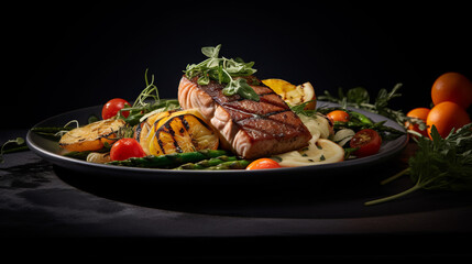 halloween still life with pumpkin, food commercial, generative ai