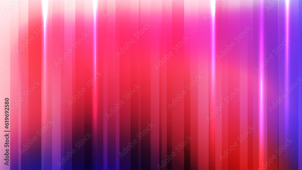 Poster Abstract blurred background with vertical dynamic lines. Vibrant color gradient banner for creative graphic design. Vector illustration.