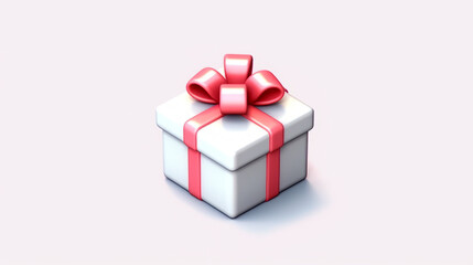 Obraz premium gift box with ribbon, gift icon, generative ai