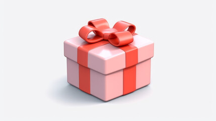 Obraz premium gift box with ribbon, gift icon, generative ai