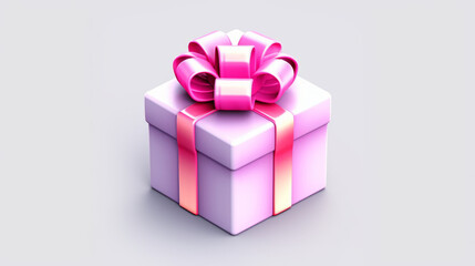 Obraz premium gift box with ribbon, gift icon, generative ai