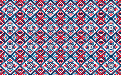 Geometric ethnic oriental ikat seamless pattern traditional Design for background,carpet,wallpaper,clothing,wrapping,batik,fabric,vector illustration. embroidery style.