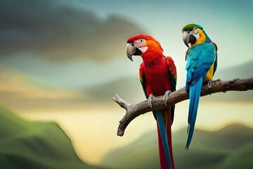 red and yellow macaw