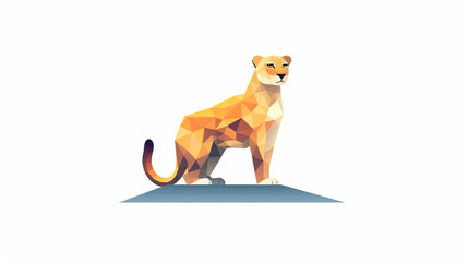 leopard vector illustration, minimalist cheetah, generative ai