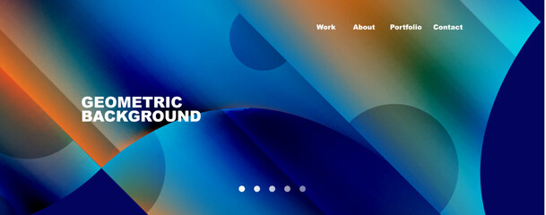 Circle, round elements and lines geometric abstract background. Vector Illustration For Wallpaper, Banner, Background, Card, Book Illustration, landing page