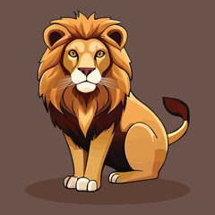 A cute lion vector illustration