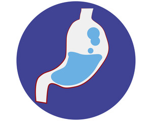 Fototapeta premium stomach ,medical business ideas, vector flat design illustration, flat design.