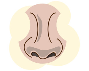 nose ,medical business ideas, vector flat design illustration, flat design.