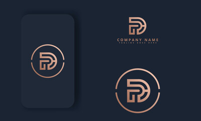 Modern Unique Creative Letter D Logo Design, Minimal Line D Initial Based Vector Icon.